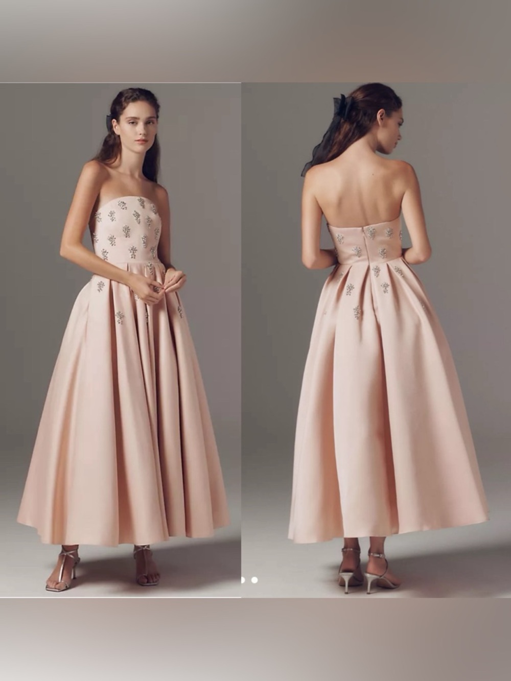 Mac Duggal Blush blush pink Mac Duggal Strapless Embellished A-Line Gown